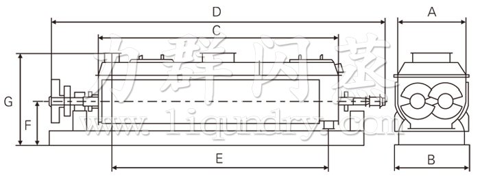 空心（xīn）槳葉幹燥機結構示意圖